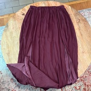Bohemian Burgundy Long Skirt